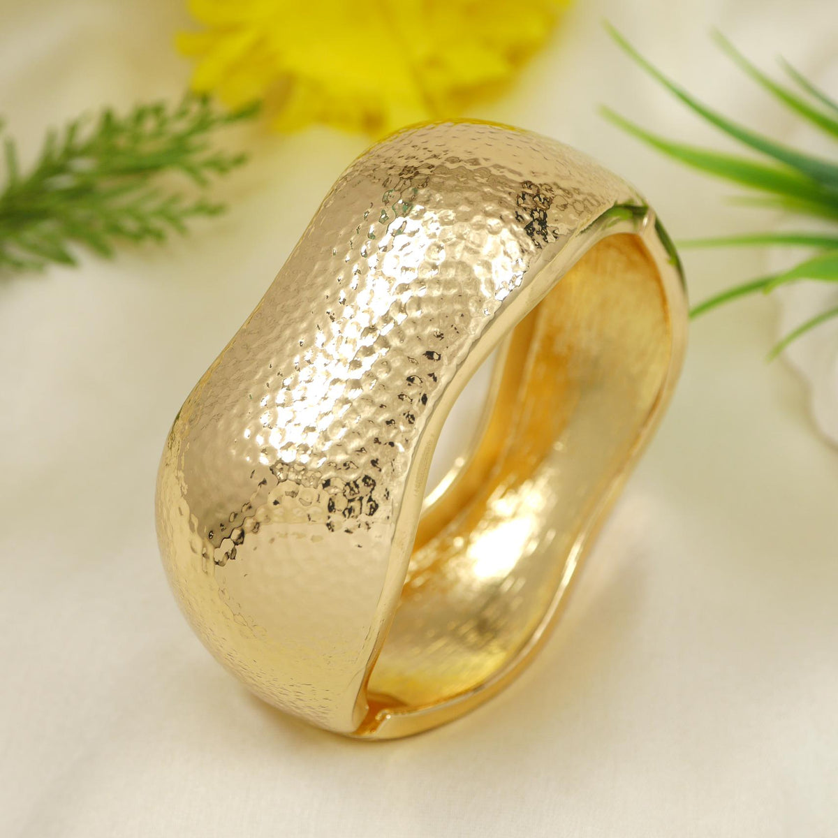 Gold and Silver Plated Cuff Kada