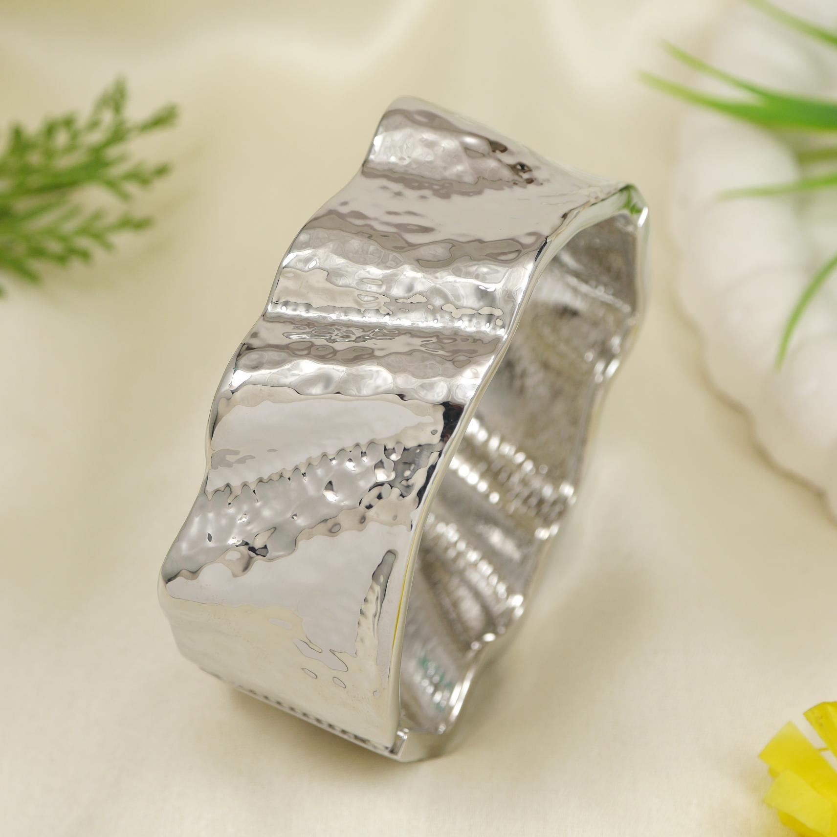 Gold and Silver Plated Cuff Kada