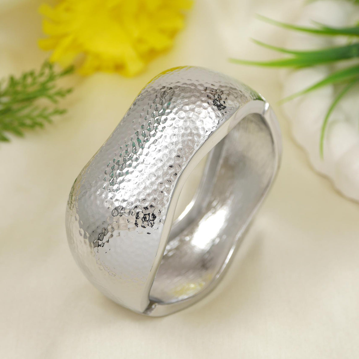 Gold and Silver Plated Cuff Kada
