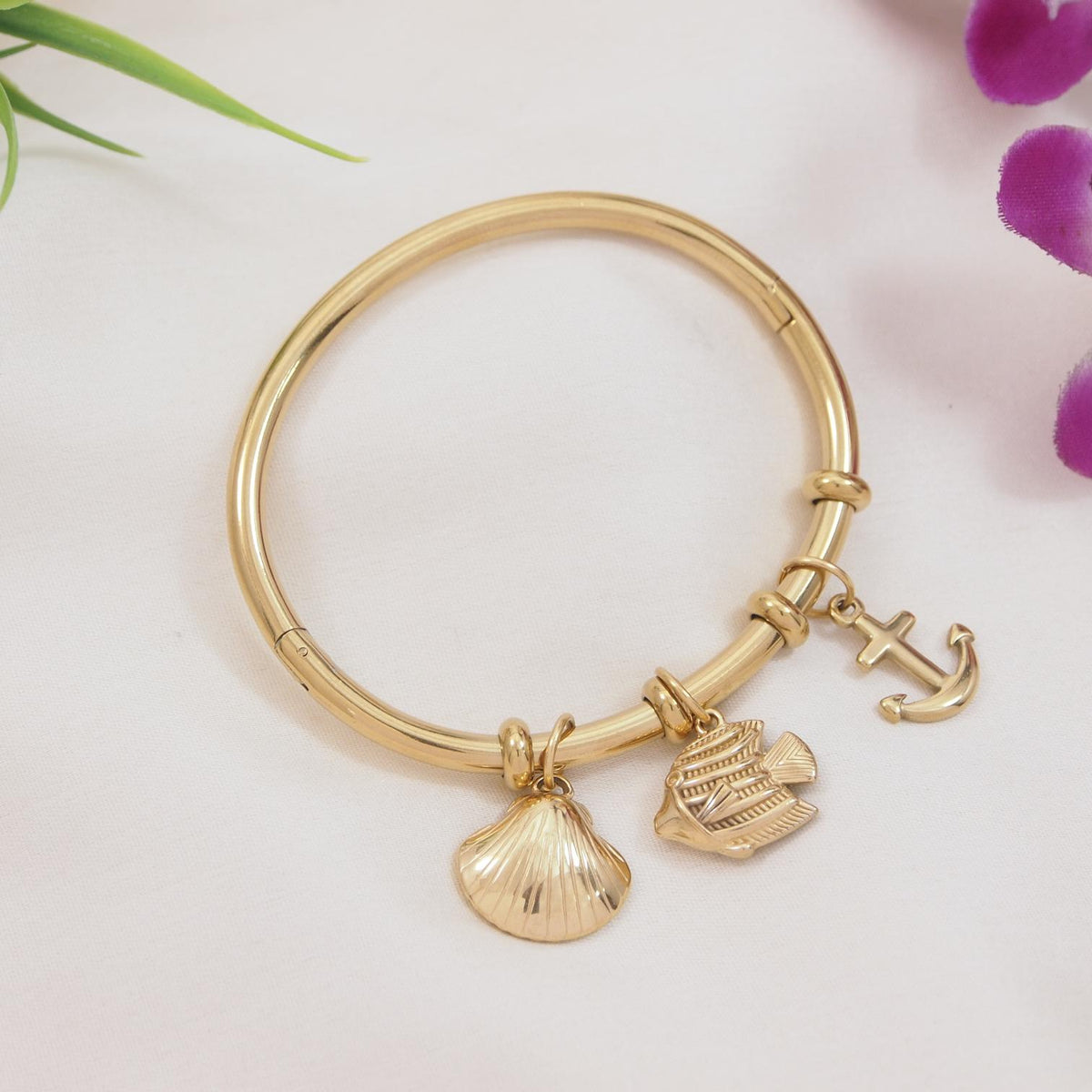 Stainless Steel Charm Bracelet