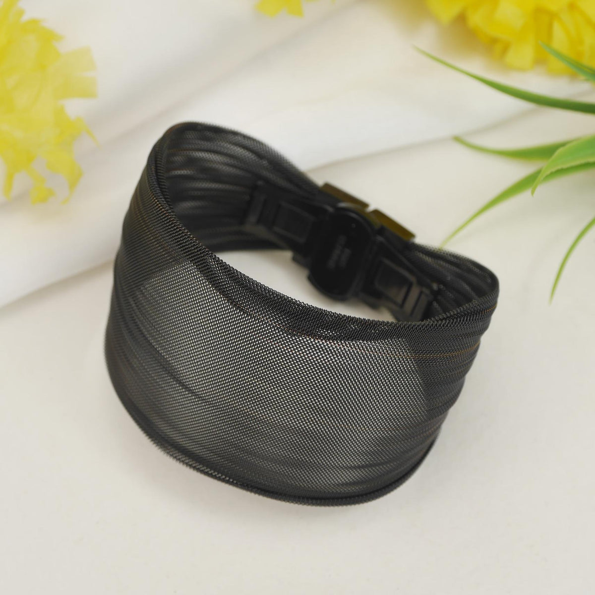 Stainless Steel Black Colour Mesh Bracelet