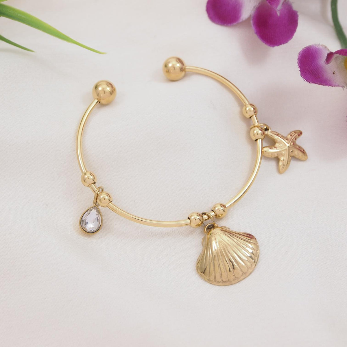 Stainless Steel Charm Bracelet