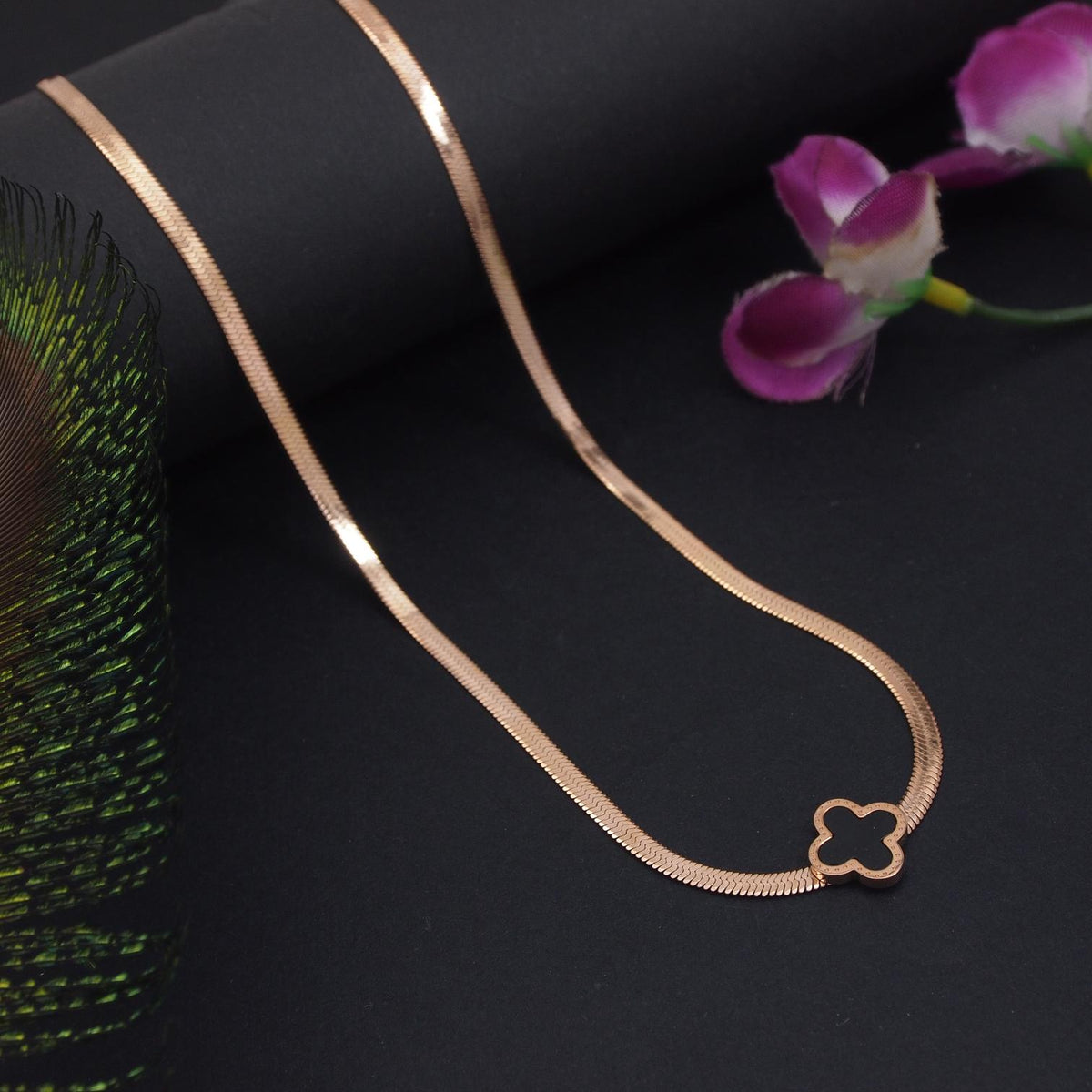 Stainless Steel Rosegold Plated Necklace