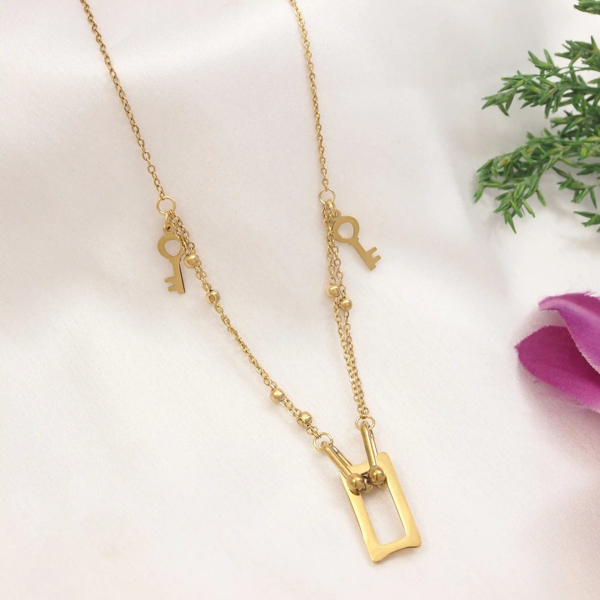 Stainless Steel  Necklace (Pack of 3)
